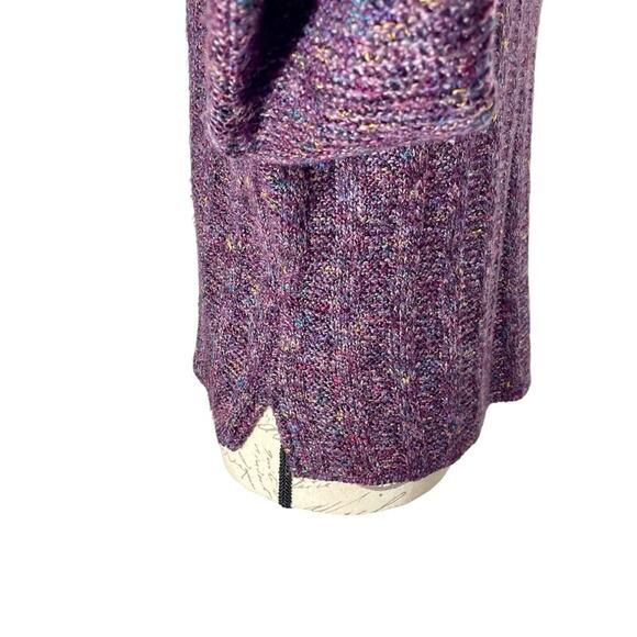 Habitat I Clothes to Live In Purple Marled Knit Scoop Neckline Sweater Sz Small - Picture 5 of 11